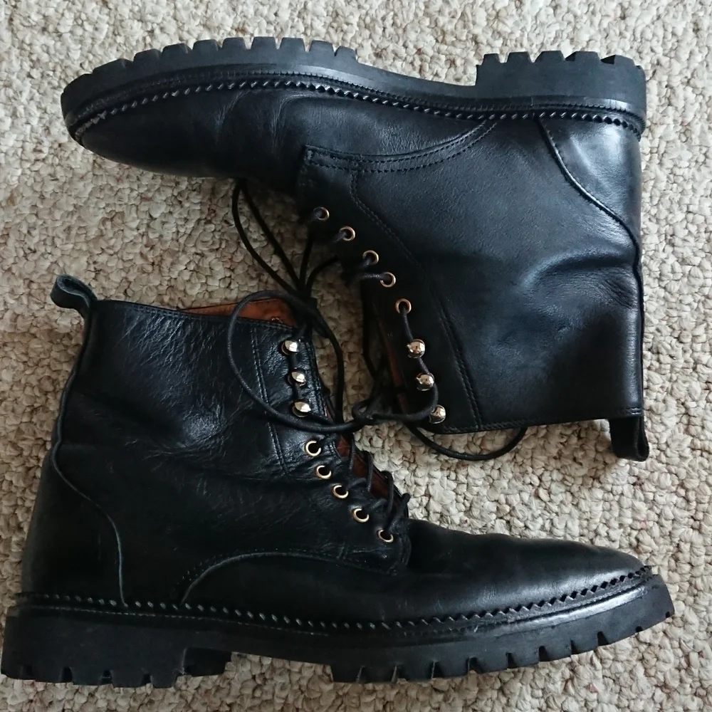 & Other Stories leather lace-up boots size 6